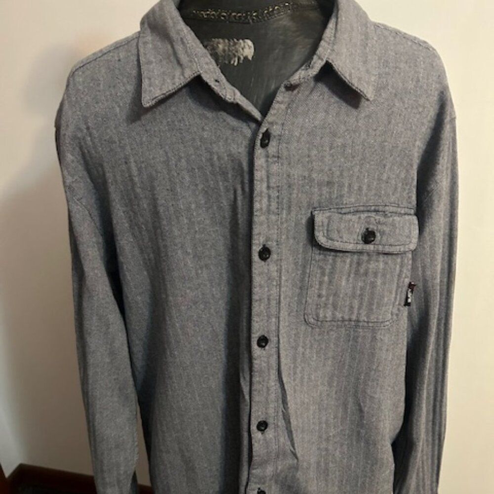 Rusty Vintage Gray button-down shirt, size M